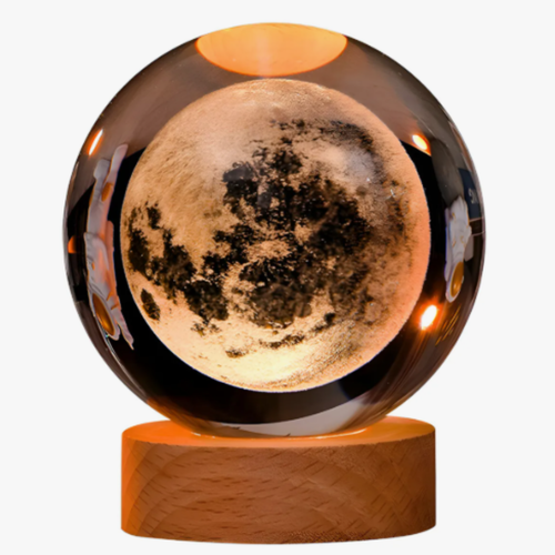 Lampara Luna Llena 3D Flotante