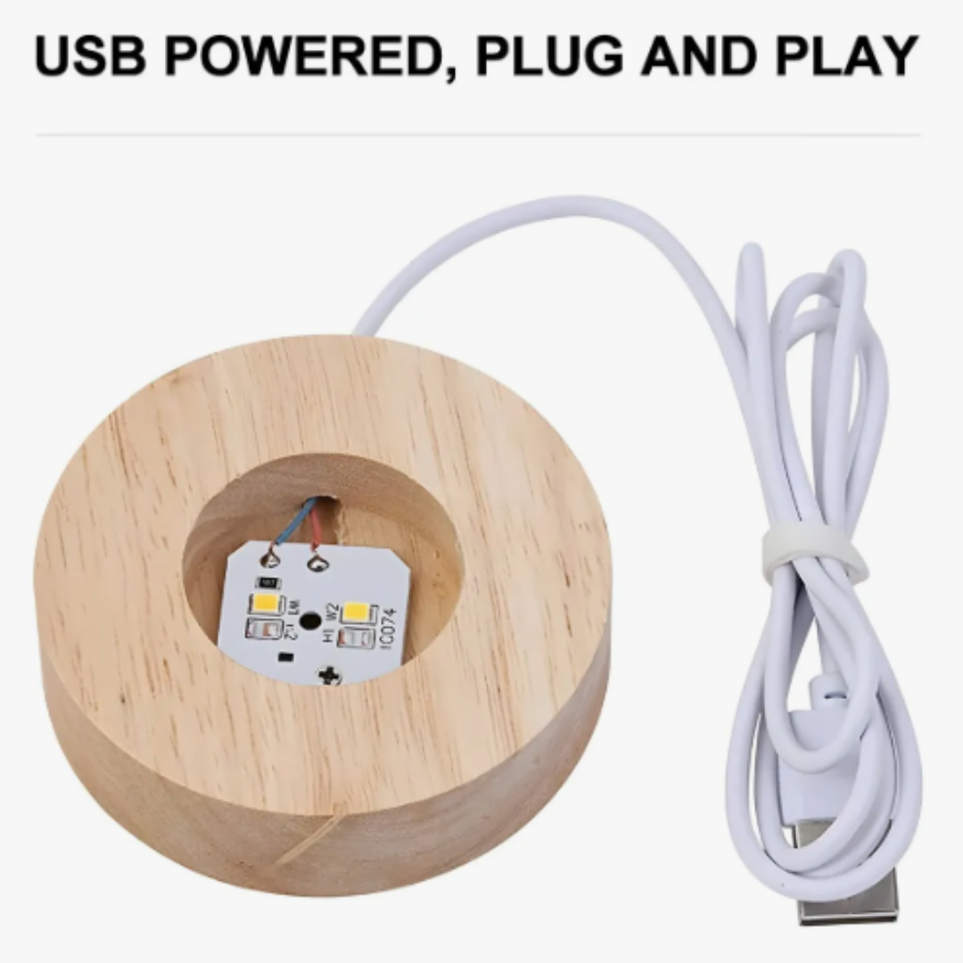 Lampara Luna Llena 3D Flotante