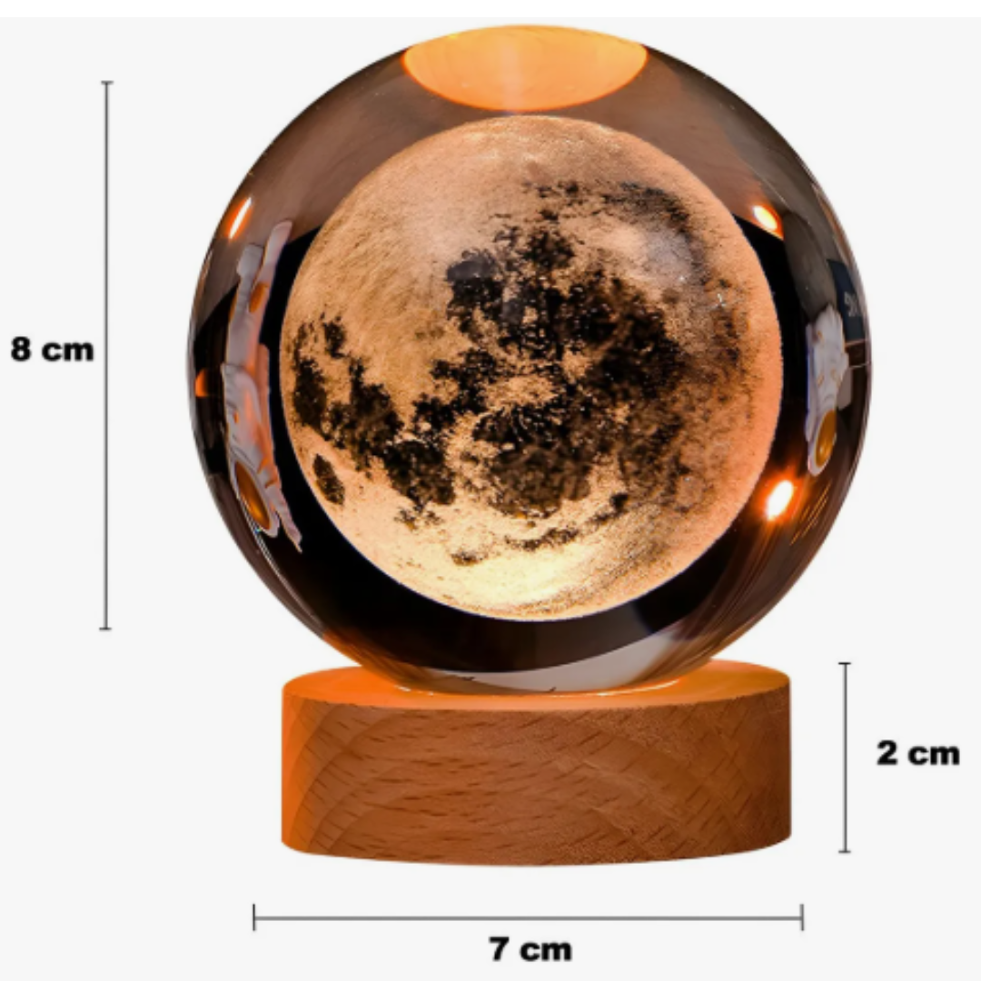 Lampara Luna Llena 3D Flotante